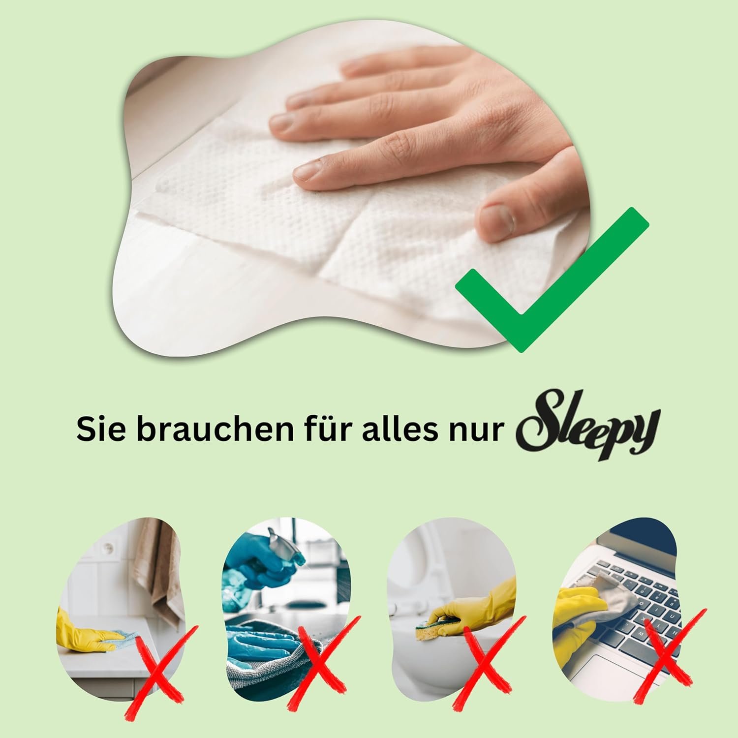 Sleepy Reinigungstücher für den täglichen Oberflächeneinsatz Reinigungstuch 6x100 Stück - Image 3