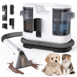 Lubluelu Waschsauger 600W, tragbarer Teppich- und Polsterreiniger mit Sprüh- und Saugfunktion, 15.000 Pa Saugkraft, für Sofa, Teppich, Autositze und Matratzen, entfernt hartnäckige Flecken, Textilreinigungsmaschine inkl. 3 Aufsätze